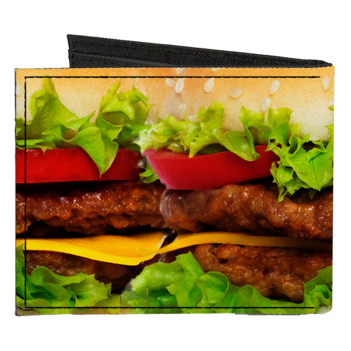 Canvas Bi-Fold Wallet - Vivid Cheeseburger Canvas Bi-Fold Wallets Buckle-Down   