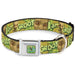 Baby Groot Running Pose I AM GROOT Full Color Greens/Yellows Seatbelt Buckle Collar - Baby Groot Pose/Face I AM GROOT Browns/Greens/Yellows Seatbelt Buckle Collars Marvel Comics   