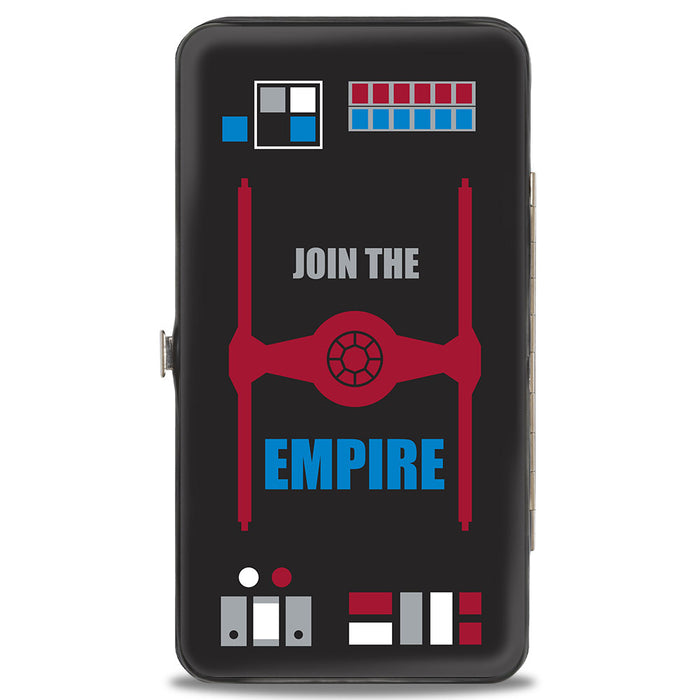 Hinged Wallet - Star Wars JOIN THE EMPIRE TIE Fighter Black Gray Red Blue Hinged Wallets Star Wars   