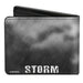 MARVEL X-MEN Bi-Fold Wallet - X-Men Storm Pose Rain Black Grays Bi-Fold Wallets Marvel Comics   