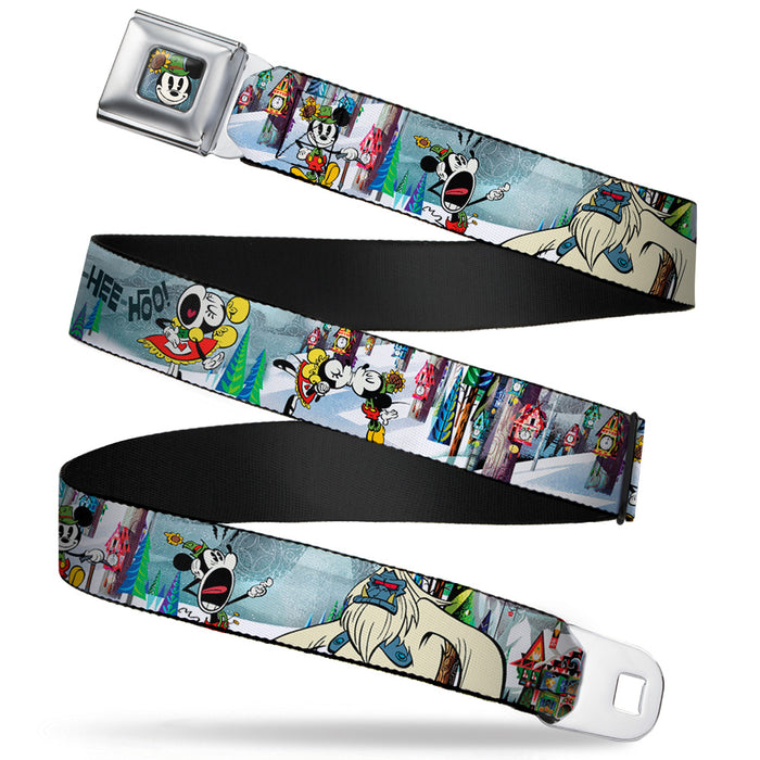 Yodelberg Mickey Full Color Seatbelt Belt - Mickey & Minnie Yodelberg Scenes Webbing Seatbelt Belts Disney   