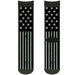 Sock Pair - Polyester - Americana Stars & Stripes2 Weathered Black Gray - CREW Socks Buckle-Down   