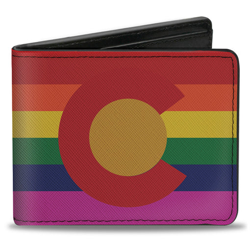 Bi-Fold Wallet - Colorado Flags2 Pride Vintage Bi-Fold Wallets Buckle-Down   