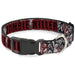 Plastic Clip Collar - ZOMBIE KILLER w/Stacked Zombies Sketch Plastic Clip Collars Buckle-Down   
