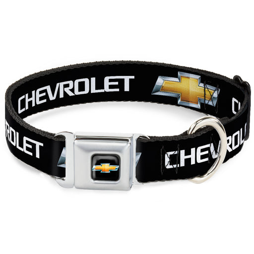 Chevy Bowtie Full Color Black Gold Seatbelt Buckle Collar - Chevy Bowtie Black/Gold Logo REPEAT Seatbelt Buckle Collars GM General Motors   