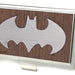 Business Card Holder - SMALL - Batman Marquetry Black Walnut Metal Business Card Holders DC Comics   