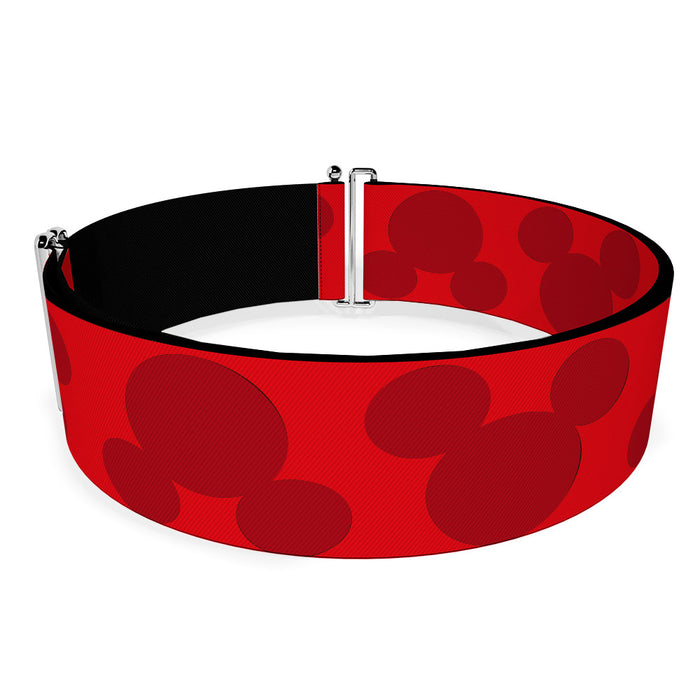 Cinch Waist Belt - Mickey Mouse Head Silhouette Flip Reds Womens Cinch Waist Belts Disney   