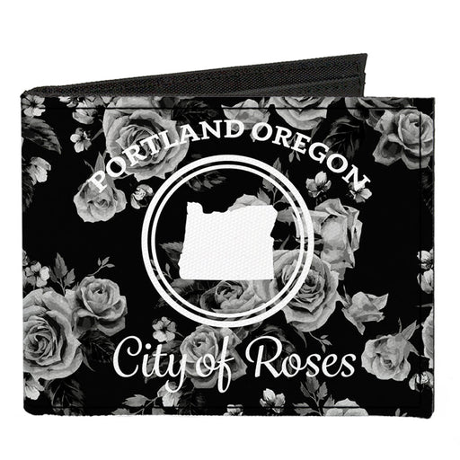 Canvas Bi-Fold Wallet - Oregon Silo PORTLAND OREGON-CITY OF ROSES Canvas Bi-Fold Wallets Buckle-Down   