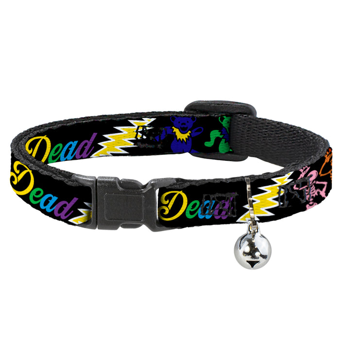 Buckle-Down Cat Collar Breakaway I Heart Punk Rock Safety Pins Black  Fuchsia White 8 to 12 Inches 0.5 Inch Wide
