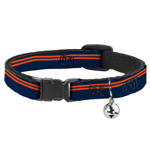 Cat Collar Breakaway - Racing Stripe Navy Orange Breakaway Cat Collars Buckle-Down   