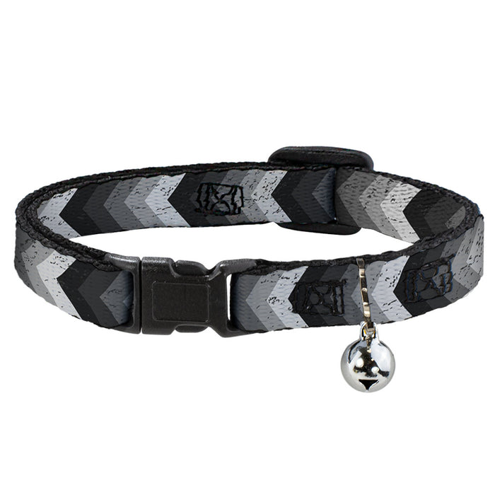 Cat Collar Breakaway - Chevron Weathered Black Grays Breakaway Cat Collars Buckle-Down   