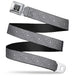 BD Wings Logo CLOSE-UP Full Color Black Silver Seatbelt Belt - Square Lines White/Black Webbing Seatbelt Belts Buckle-Down   