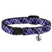 Cat Collar Breakaway - Plaid X3 Purple Gray White Breakaway Cat Collars Buckle-Down   