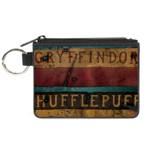 Canvas Zipper Wallet - MINI X-SMALL - GRYFFINDOR & HUFFLEPUFF Burnt Banners Canvas Zipper Wallets The Wizarding World of Harry Potter Default Title  