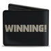Bi-Fold Wallet - WINNING! Black Gray Bi-Fold Wallets Buckle-Down   