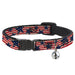 Cat Collar Breakaway - Americana Stars & Stripes Red White Blue White Breakaway Cat Collars Buckle-Down   