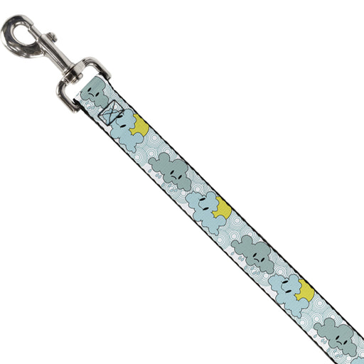 Dog Leash - Cloudy Skies Rain Clouds White/Blues Dog Leashes Buckle-Down   