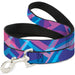 Dog Leash - Squares Stacked Blues/Pinks/Purples Dog Leashes Buckle-Down   