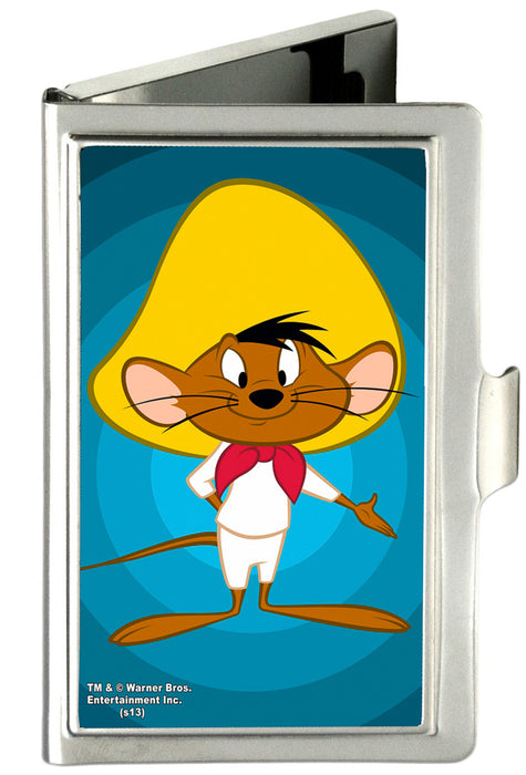 Business Card Holder - SMALL - Speedy Gonzales Pose FCG Blue Business Card Holders Looney Tunes   