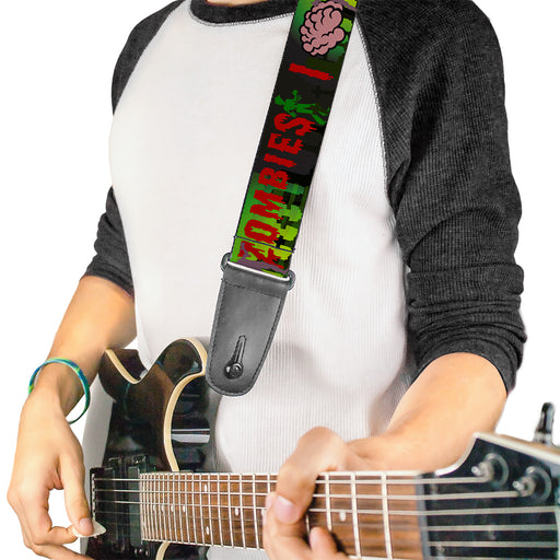 Guitar Strap - I "Brain" ZOMBIES Guitar Straps Buckle-Down   