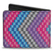 Bi-Fold Wallet - Chevron Weave Gray Lavender Pink Baby Blue Bi-Fold Wallets Buckle-Down   