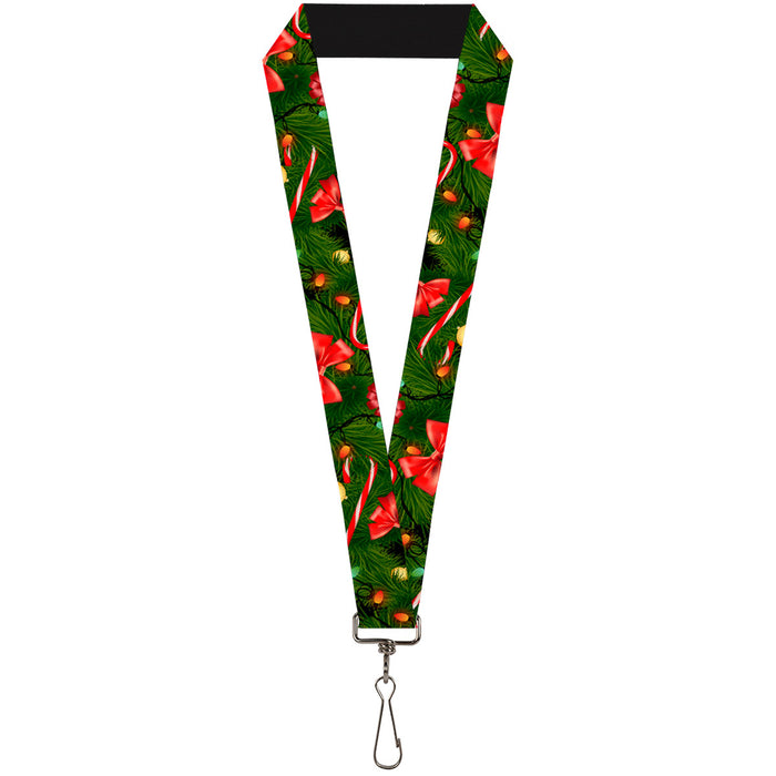 Lanyard - 1.0" - Decorated Tree2 w Bows Lights Candy Canes Lanyards Buckle-Down   