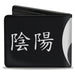 Bi-Fold Wallet - Yin Yang Symbol CLOSE-UP Characters Black White Bi-Fold Wallets Buckle-Down   