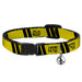 Cat Collar Breakaway - Hash Mark Stripe Double Gold Black Breakaway Cat Collars Buckle-Down   