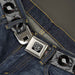 BD Wings Logo CLOSE-UP Full Color Black Silver Seatbelt Belt - Turntables Webbing Seatbelt Belts Buckle-Down   