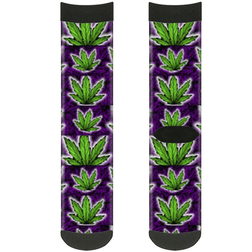 Sock Pair - Polyester - Marijuana Haze Purple - CREW Socks Buckle-Down   