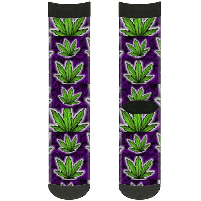 Sock Pair - Polyester - Marijuana Haze Purple - CREW Socks Buckle-Down   