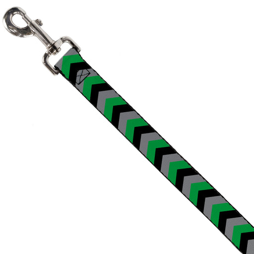 Dog Leash - Chevron Green/Black/Gray Dog Leashes Buckle-Down   