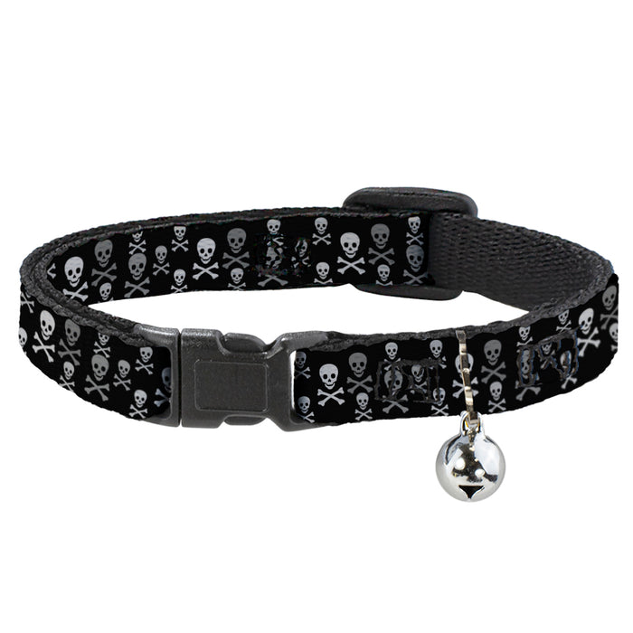 Cat Collar Breakaway - Multi Skull Black Gray Breakaway Cat Collars Buckle-Down   