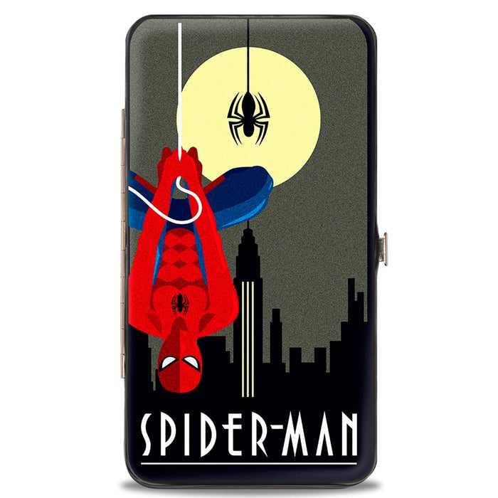 MARVEL COMICS Hinged Wallet - Art Deco Full Moon SPIDER-MAN Skyline Hinged Wallets Marvel Comics   