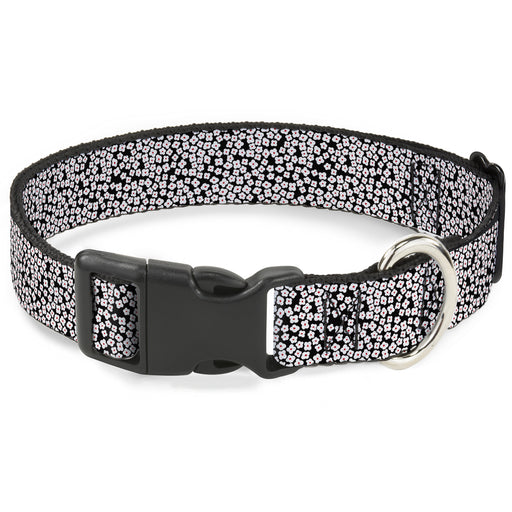Plastic Clip Collar - Ditsy Floral Black/White/Red Plastic Clip Collars Buckle-Down   