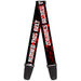 Guitar Strap - ZOMBIES RUINED THIS BELT Black White Red Splatter Guitar Straps Buckle-Down   