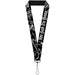 Lanyard - 1.0" - Live Hard Die Young Black White Lanyards Buckle-Down   