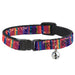 Cat Collar Breakaway - Lines Weathered Reds Purples Breakaway Cat Collars Buckle-Down   