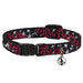 Cat Collar Breakaway - Sketch Stars w Checkers Black Fuchsia White Breakaway Cat Collars Buckle-Down   