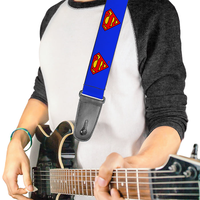 Guitar Strap - Superman Shield Blue Guitar Straps DC Comics   