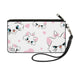 Canvas Zipper Wallet - SMALL - Aristocats Marie Expressions Hearts Scattered White Pink Canvas Zipper Wallets Disney   
