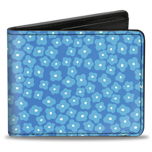Bi-Fold Wallet - Ditsy Floral Blue Light Blue White Bi-Fold Wallets Buckle-Down   
