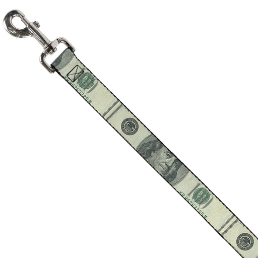 Dog Leash - 100 Dollar Bill CLOSE-UP Dog Leashes Buckle-Down   