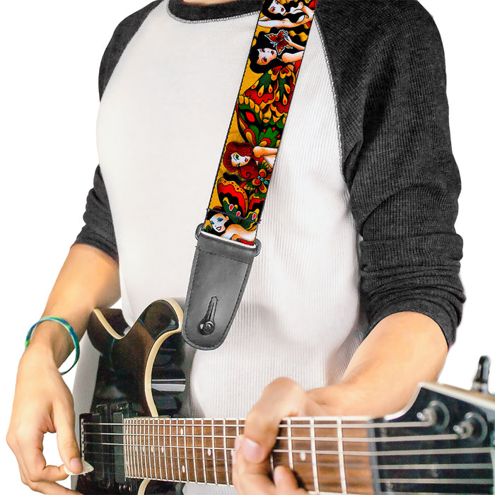 Guitar Strap - Tattoo Johnny-Butterfly Girl Guitar Straps Buckle-Down   