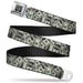 BD Wings Logo CLOSE-UP Full Color Black Silver Seatbelt Belt - Benjamins2 Stacked Webbing Seatbelt Belts Buckle-Down   