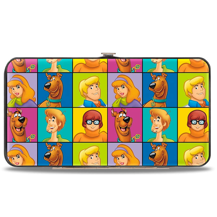 Hinged Wallet - Scooby Doo 5-Character Face Blocks Multi Color Hinged Wallets Scooby Doo   