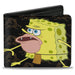 Bi-Fold Wallet - Primitive Sponge Pose Pose Outline Black Brown Bi-Fold Wallets Nickelodeon   