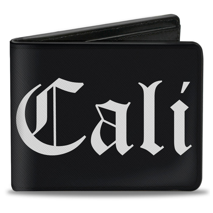 Bi-Fold Wallet - CALI Old English Black White Bi-Fold Wallets Buckle-Down   