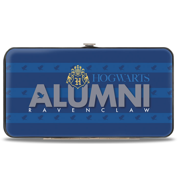 Hinged Wallet - HOGWARTS ALUMNI RAVENCLAW + Initial Monogram Eagle Icon Stripe Blues Gold Gray White Hinged Wallets The Wizarding World of Harry Potter Default Title  