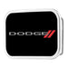 DODGE Red Rhombus Framed FCG Black White Red - Chrome Rock Star Buckle Belt Buckles Dodge   